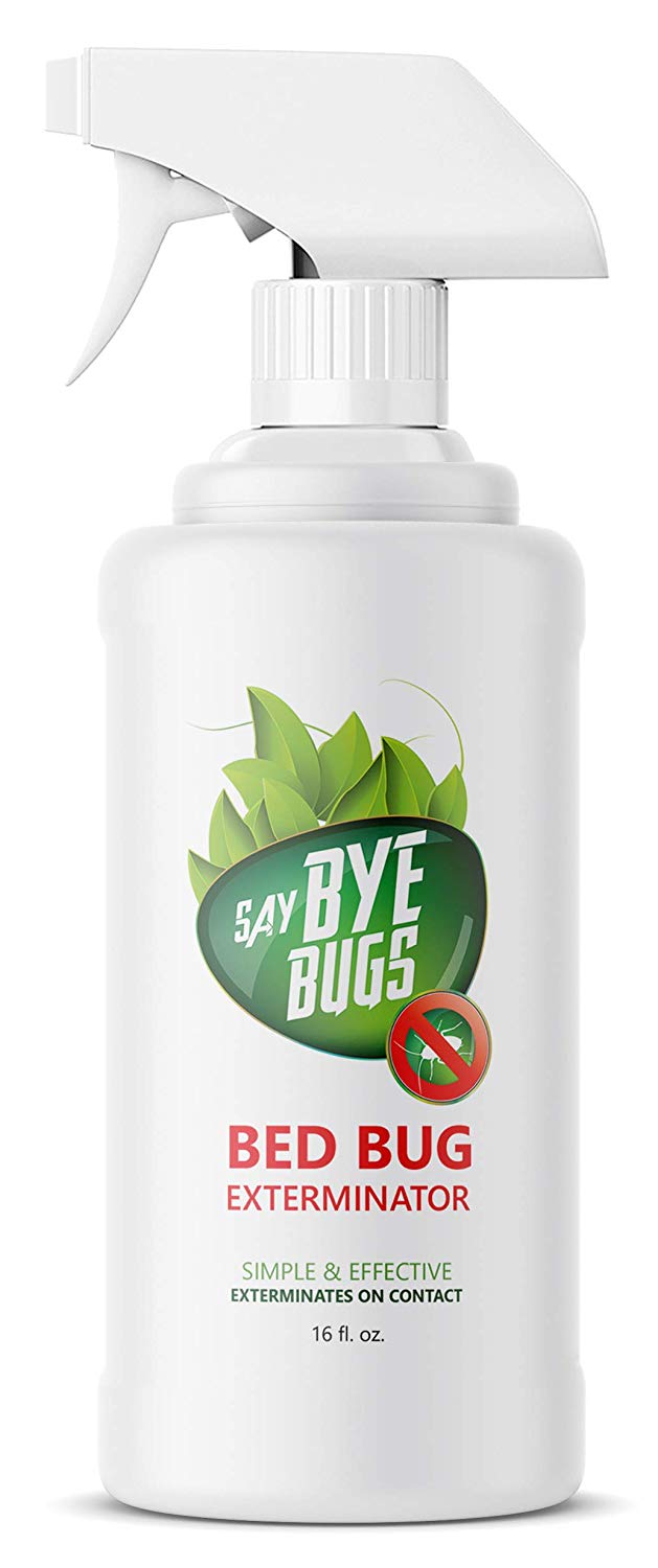 Say Bye Bugs Bed Bug Extermination Spray 16 oz. - Pet & Family Safe - SayByeBugs (16 oz Bottle)