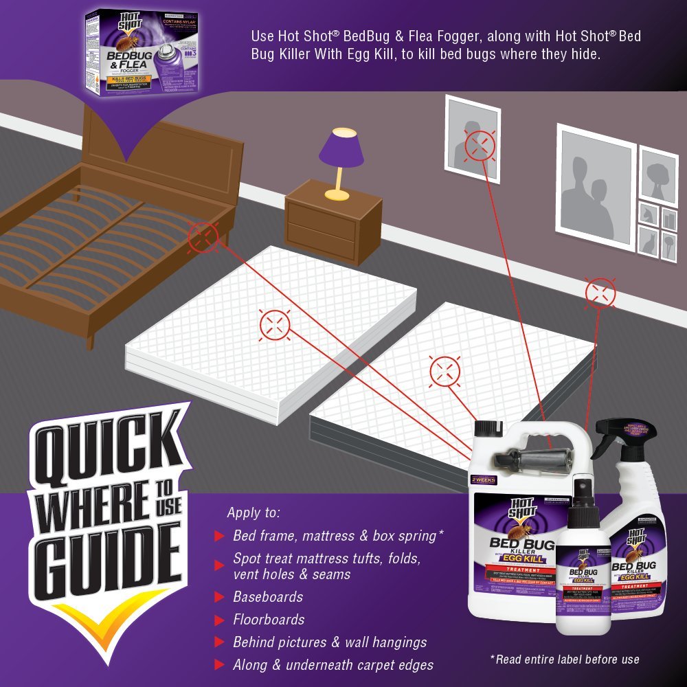 HOT SHOT BED BUG SPRAY CONTROL BED BUG