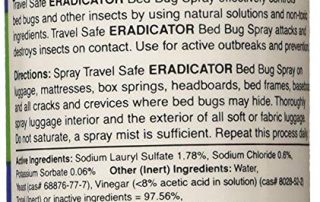 Directions to use Travel Safe Bed Bug ERADICATOR Spray 2-Pack, Non-Toxic, Ready to Use Travel Size Bed Bug and Insect Spray - 3oz
